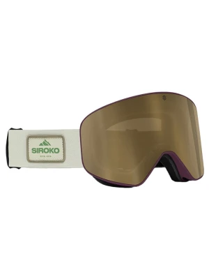 Zdjęcie produktu Siroko Gogle narciarskie unisex "GX Carve" w kolorze jasnobrązowym ze wzorem rozmiar: onesize