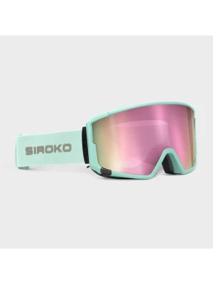 Siroko Okulary narciarskie unisex "G3 Gulmarg" w kolorze miętowo-jasnoróżowym rozmiar: onesize