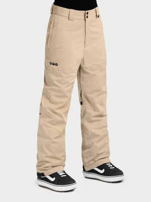 Zdjęcie produktu Siroko Spodnie narciarskie "P1-W" w kolorze beżowym rozmiar: M