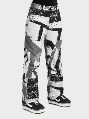 Siroko Spodnie narciarskie "P1-W" w kolorze biało-szarym rozmiar: L