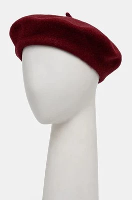 Sisley beret wełniany kolor bordowy wełniany 6GCVW41A4