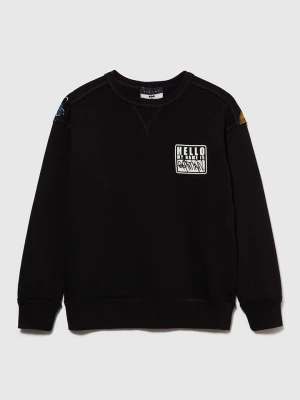 Sisley Bluza w kolorze czarnym ze wzorem rozmiar: 122