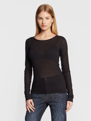 Sisley Bluzka 3XY4L126X Czarny Regular Fit