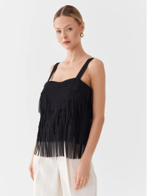 Sisley Bluzka 5AM2LH00S Czarny Regular Fit
