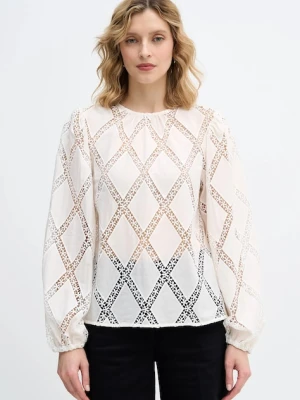 Sisley bluzka damska kolor beżowy 5WTKLQ09X