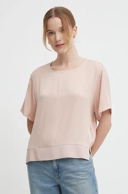 Sisley bluzka damska kolor różowy gładka