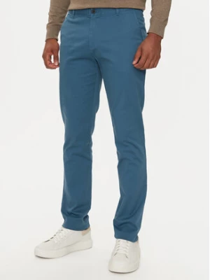 Sisley Chinosy 4AIHSF021 Niebieski Slim Fit