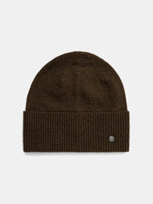 Sisley czapka z dodatkiem wełny kolor zielony 1UVLSA00D