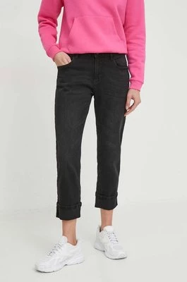 Sisley jeansy damskie kolor czarny