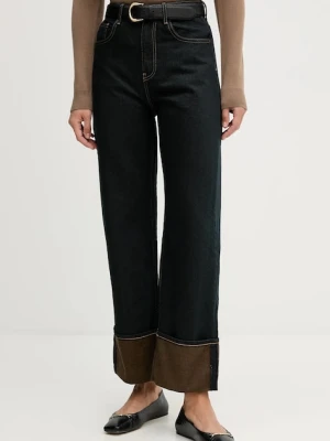 Sisley jeansy damskie kolor granatowy 4STALE04V