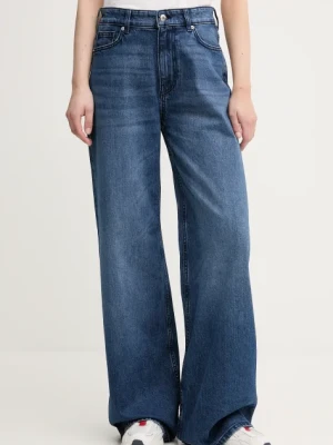 Sisley jeansy damskie kolor niebieski 4MCPLE045