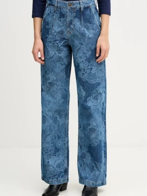 Sisley jeansy damskie kolor niebieski 4W9KLF07L