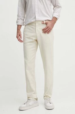 Sisley jeansy męskie kolor beżowy proste