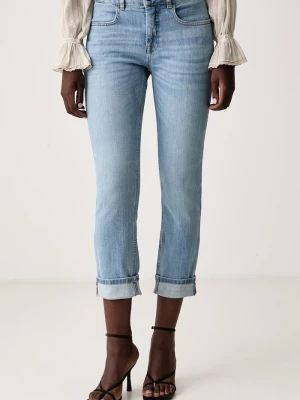 Sisley jeansy regular damskie niebieski