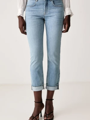 Sisley jeansy regular damskie niebieski