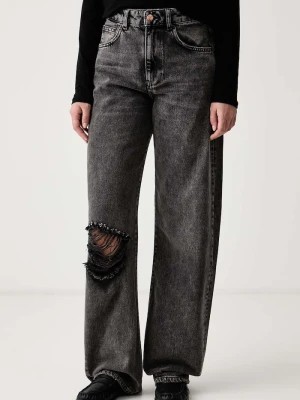 Sisley jeansy regular damskie szary