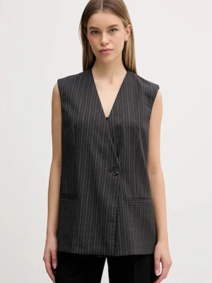 Sisley kamizelka kolor szary dwurzędowa 209YLJ00X