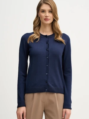 Sisley kardigan damski kolor granatowy lekki 17Q3M5203