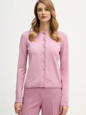 Sisley kardigan damski kolor różowy lekki 17Q3M5203
