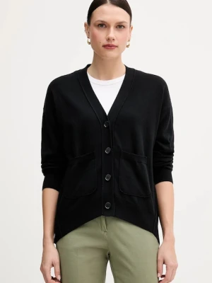 Sisley kardigan z domieszką wełny damski kolor czarny lekki 1KHTM602P