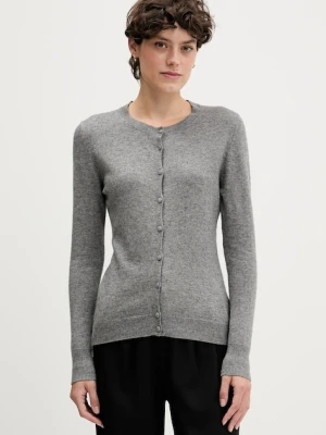 Sisley kardigan z domieszką wełny kolor szary lekki 102HM5237