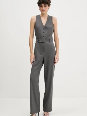 Sisley kombinezon kolor szary z dekoltem w szpic 41NDLT00P