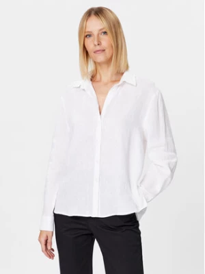 Sisley Koszula 5BMLLQ05B Biały Regular Fit