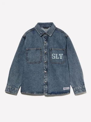 Sisley Koszula dżinsowa w kolorze niebieskim rozmiar: 168