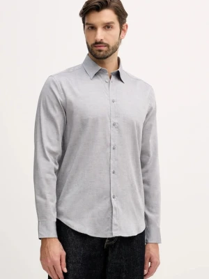 Sisley koszula męska kolor szary regular z kołnierzykiem klasycznym 5EY3SQ049