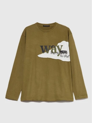 Sisley Koszulka w kolorze khaki rozmiar: 160