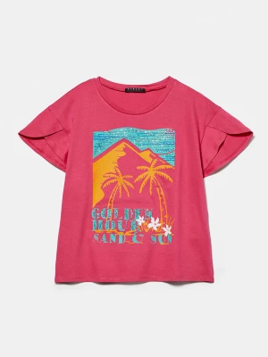 Sisley Koszulka w kolorze różowym rozmiar: 122