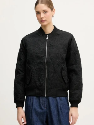 Sisley kurtka bomber kolor czarny przejściowa 2PDVLN069