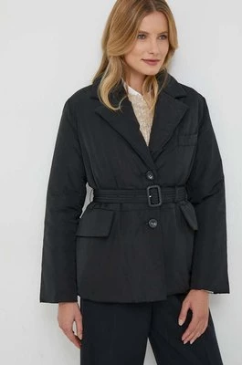 Sisley kurtka damska kolor czarny przejściowa
