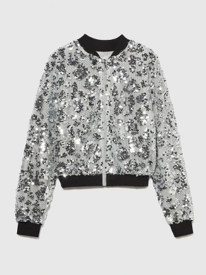 Sisley Kurtka przejściowa w kolorze srebrnym rozmiar: 130