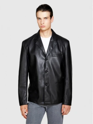 Sisley Kurtka z imitacji skóry 2NHCSW01D Czarny Regular Fit