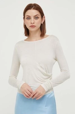 Sisley longsleeve damski kolor beżowy