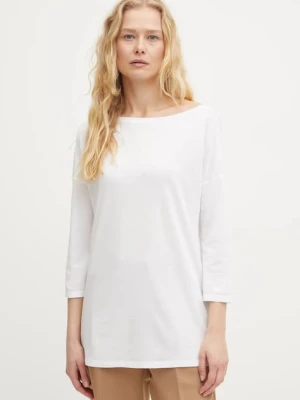 Sisley longsleeve damski kolor biały 3QU4L12EE