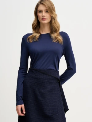 Sisley longsleeve damski kolor granatowy