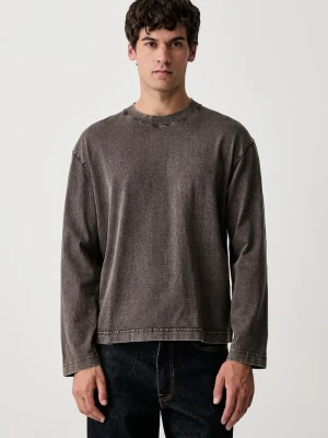 Sisley longsleeve męski bawełniany szary