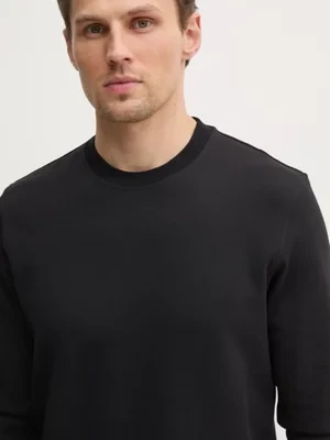 Sisley longsleeve męski kolor czarny gładki 3O35S104C