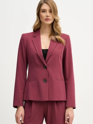 Sisley marynarka kolor bordowy jednorzędowa gładka 2KVXLW01Q