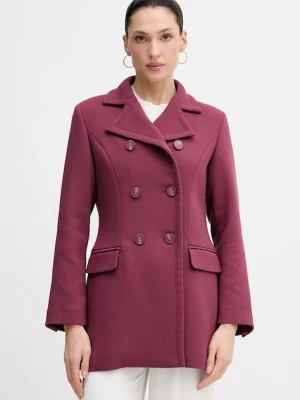 Sisley płaszcz kolor bordowy 2OUALN05Z