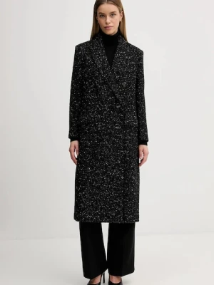 Sisley płaszcz z dodatkiem wełny kolor czarny 2YABLN06D