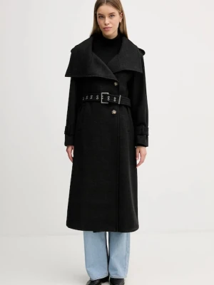 Sisley płaszcz z dodatkiem wełny kolor szary 224YLN06A