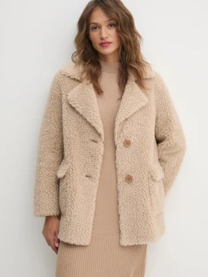 Sisley płaszcz z domieszką wełny