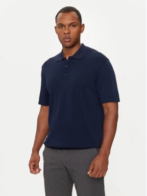 Sisley Polo 112AS300H Granatowy Regular Fit