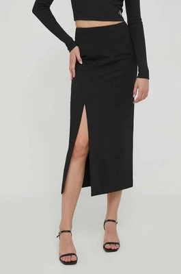 Sisley spódnica kolor czarny maxi prosta