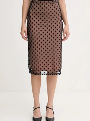 Sisley spódnica kolor czarny midi prosta 4S3DL002O