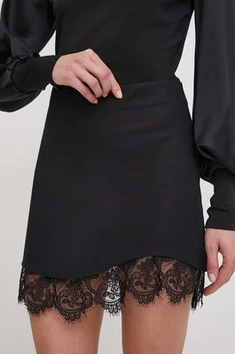 Sisley spódnica kolor czarny mini prosta