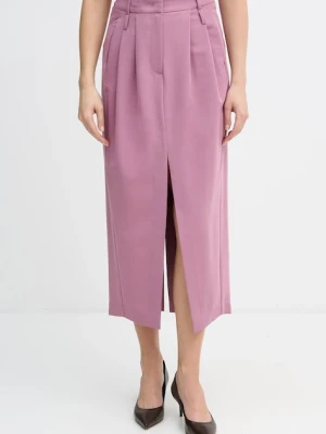 Sisley spódnica kolor różowy maxi ołówkowa 4KVXL002W